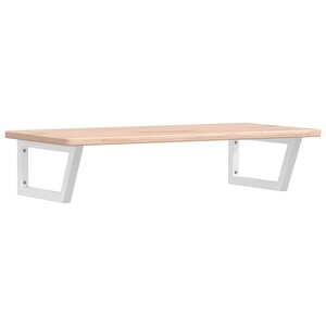 vidaXL Étagère de vasque murale acier et bois de chêne massif