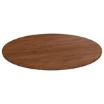 vidaXL Dessus de table rond Marron foncé Ø80x1 5cm Chêne massif traité