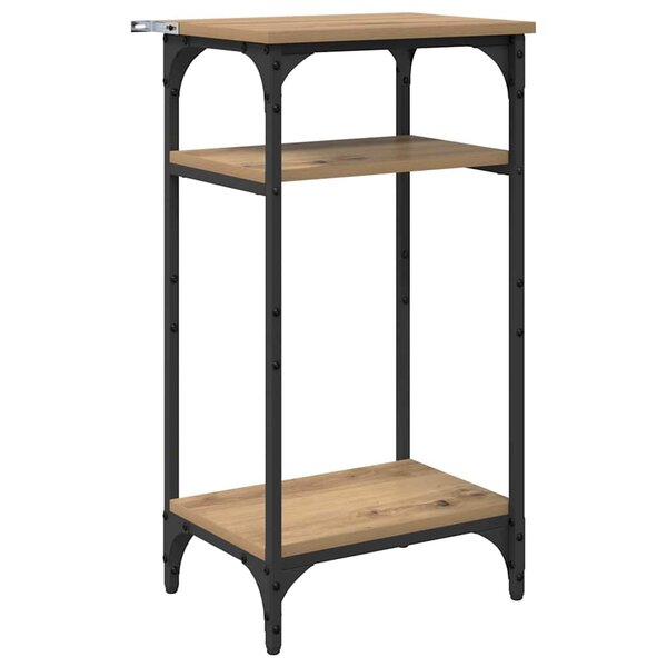 vidaXL Table d'appoint avec étagère Chêne artisanal 40 x 30 x 75 cm