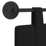 vidaXL Tête de lit suspendue Noir Tissu