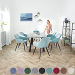 Tectake 2 Chaises MARILYN Design en Velours Style Scandinave - noir
