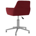 vidaXL Chaise pivotante de salle à manger Rouge bordeaux Velours