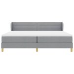vidaXL Lit à Ressorts avec Matelas Crème 90x200 cm Tissu Gris clair