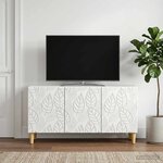 vidaXL Meuble TV 99 x 34 5 x 50 cm Blanc Bois d'ingénierie