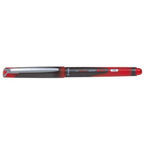 Stylo roller V-BALL GRIP pointe large 1 mm encre liquide rouge PILOT