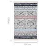 Vidaxl tapis rose et aqua 160x230 cm coton