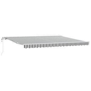 vidaXL Auvent rétractable automatique anthracite et blanc 450x300 cm