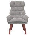 vidaXL fauteuil Gris clair 69 x 74 x 93 cm Velours
