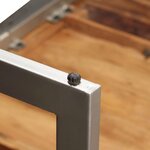 vidaXL Table à manger Bois massif et acier 180 cm