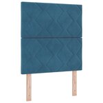 vidaXL Tête de lit en velours bleu nuit - 80 cm avec motifs en forme de losange