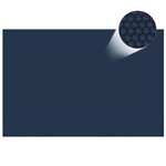 vidaXL Film solaire de piscine flottant PE 600x400 cm Noir et bleu