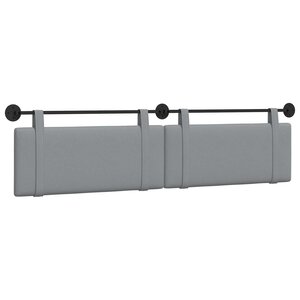 vidaXL Tête de lit suspendue Gris clair Tissu
