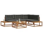 vidaXL Ensemble de canapés d'extérieur Naturel et Anthracite