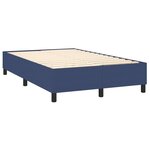 vidaXL Sommier à lattes de lit et matelas et LED Bleu 120x200 cm Tissu