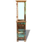 vidaXL Miroir de couloir bois de récupération massif 47x23x180 cm