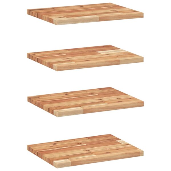 vidaXL Étagères flottantes 4 Pièces 40x30x2 cm acacia massif à l'huile