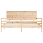vidaXL Cadre de lit sans matelas 200x200 cm bois massif