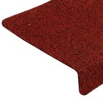 vidaXL Tapis d'escalier autocollants 30 pièces 65 x 21 x 4 cm Bordure rectangulaire rouge bordeaux