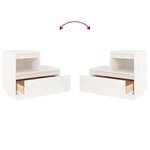 vidaXL Table de chevet Blanc 60x34x51 cm Bois de pin solide