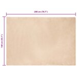vidaXL Tapis en Fourrure Synthétique de Lapin Beige 140 x 200 cm