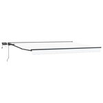 vidaXL Cadre de store manuel avec LEDs Blanc et anthracite 5 x 3 m