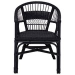 vidaXL Chaise empilable Rotin Noir 60 x 60 x 81 cm