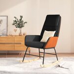 vidaXL Chaise à bascule Noir Tissu