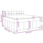 vidaXL Sommier à lattes de lit avec matelas Noir 200x200 cm Tissu