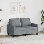 vidaXL Canapé à 2 places Gris clair 120 cm Tissu