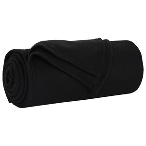 vidaXL Jeté Noir 200 x 150 cm Toison