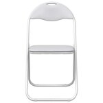vidaXL Chaise pliante 2 pc Simili cuir Blanc 48 x 43 5 x 81 cm