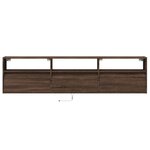vidaXL Meuble TV mural avec LED chêne marron 180x31x45 cm