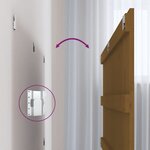 vidaXL Tête de lit murale Marron miel 204x3x90 cm Bois massif de pin