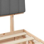 vidaXL Cadre de lit avec tête de lit rembourrée Gris clair