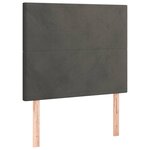 vidaXL Sommier à lattes de lit avec matelas Gris foncé 100x200 cm
