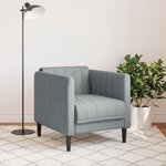 vidaXL Fauteuil gris clair tissu