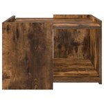 vidaXL Table basse Chêne fumé 50 5 x 50 x 33 cm Bois d'ingénierie