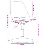 vidaXL Chaises pivotantes à manger lot de 4 Noir Tissu