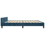 vidaXL Cadre de lit sans matelas bleu foncé 200x200 cm velours