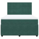 vidaXL Sommier à lattes de lit et matelas Vert foncé 140x190cm Velours