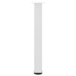 vidaXL Pieds de table console 4 pièces Blanc 72-74 cm Acier