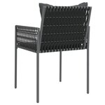 vidaXL Chaises de jardin avec coussins lot de 4 noir 54x61x83 cm rotin