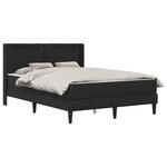vidaXL Cadre de lit avec matelas Noir 140 x 190 cm Simili cuir