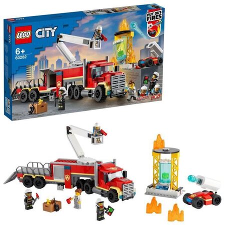 Lego city 60282 l'unité de commandement des pompiers jeu de construction de  la caserne avec miniatures et camion de pompiers - La Poste