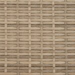 vidaXL Canapé de jardin 2 places avec tabourets beige résine tressée