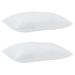 vidaXL Couette avec Oreillers 3 Pièces Blanc Microfibre et Plumes D'oie
