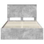 vidaXL Cadre de lit Gris béton 120 x 200 cm Bois Ingénierie