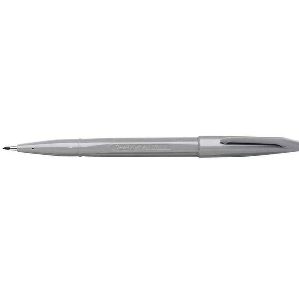 Feutre stylo sign pen s 520  gris argenté x 12 pentel