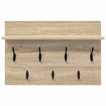 vidaXL Porte-manteau mural avec étagère Chêne sonoma 60 x 40 x 12 cm