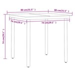 vidaXL Ensemble de salle à manger de jardin avec coussins 5 Pièces Beige